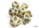 Polyhedral 7 - Die Set Opaque - Ivory/Black - Super Retro