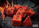 Polyhedral 7 - Die Set Speckled - Fire - Super Retro