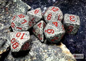 Polyhedral 7 - Die Set Speckled - Granite - Super Retro
