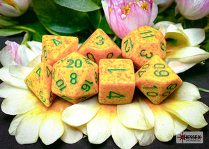 Polyhedral 7 - Die Set Speckled - Lotus - Super Retro