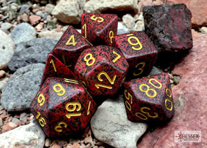 Polyhedral 7 - Die Set Speckled - Mercury - Super Retro