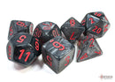 Polyhedral 7 - Die Set Velvet - Black/Red - Super Retro