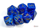 Polyhedral 7 - Die Set Vortex - Blue/Gold - Super Retro