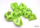 Polyhedral 7 - Die Set Vortex - Bright Green/Black - Super Retro