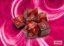 Polyhedral 7 - Die Set Vortex - Burgundy/Gold - Super Retro