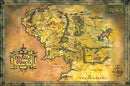 Poster - Lord of the Rings Map - Super Retro