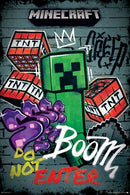Poster - Minecraft Do Not Enter Graffiti - Super Retro