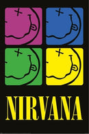 Poster - Nirvana Smiley Squares - Super Retro