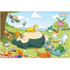 Poster - Pokemon Blooming Picnic - Super Retro