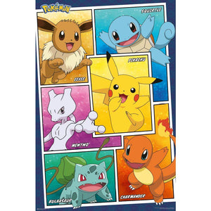 Poster - Pokemon Character Panels - Super Retro