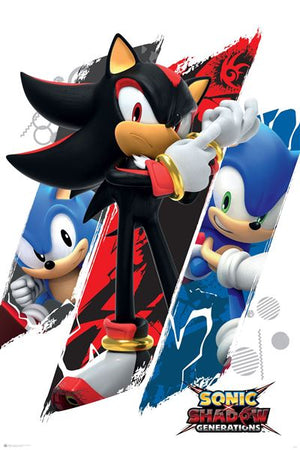 Poster - Sonic the Hedgehog Sonic and Shadow - Super Retro
