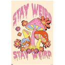 Poster - Stay Weird Mushrooms - Super Retro