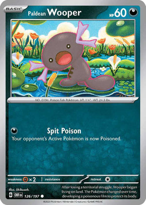 (126/197) Paldean Wooper - Obsidian Flames
