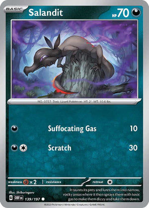 (139/197) Salandit - Obsidian Flames