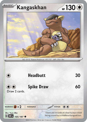 (165/197) Kangaskhan - Obsidian Flames