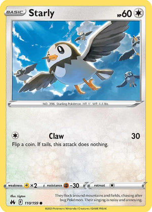 (110/159) Starly - Crown Zenith