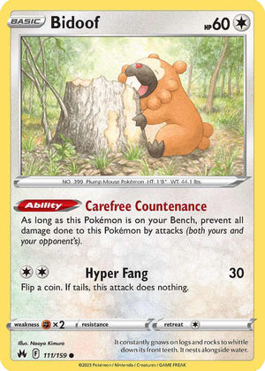 (111/159) Bidoof - Crown Zenith