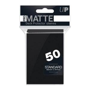 Ultra Pro Pro - Matte Standard Deck Protector Sleeves 50 pack (Black) - Super Retro
