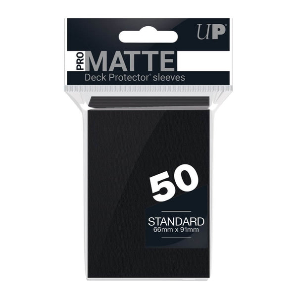 Ultra Pro Pro - Matte Standard Deck Protector Sleeves 50 pack (Black) - Super Retro