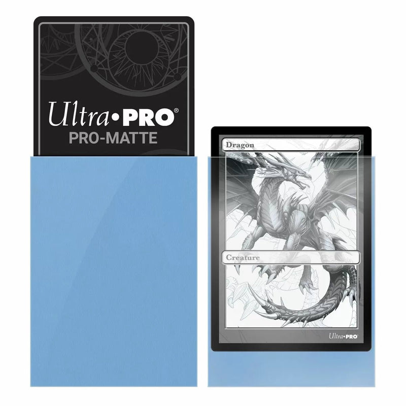 Ultra Pro Pro - Matte Standard Deck Protector Sleeves 50 pack (Light Blue) - Super Retro