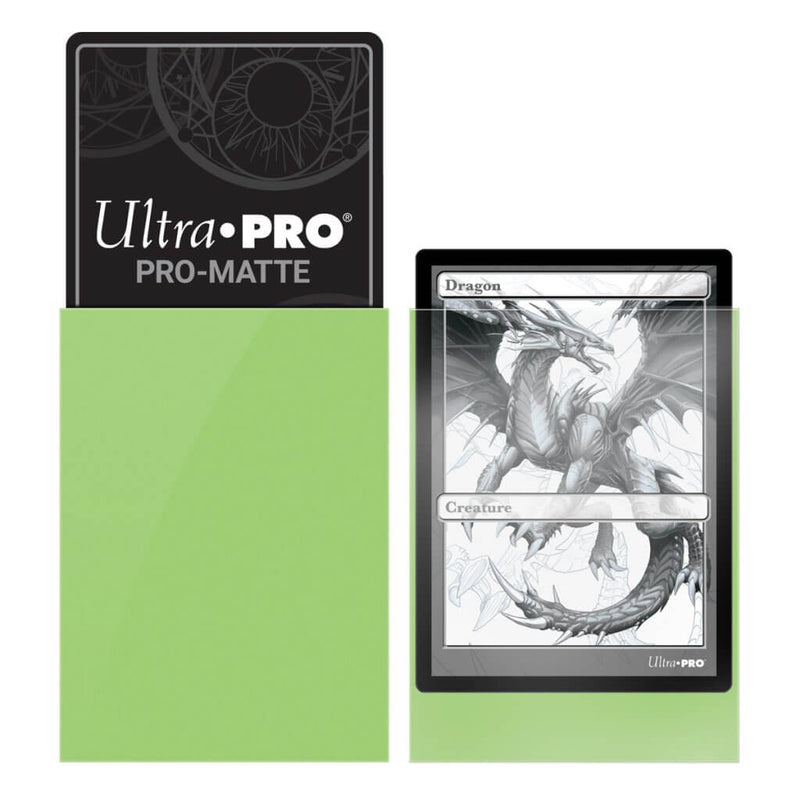 Ultra Pro Pro - Matte Standard Deck Protector Sleeves 50 pack (Lime Green) - Super Retro