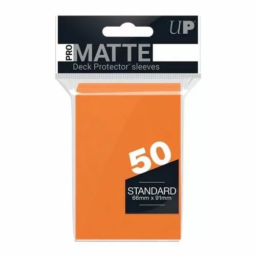 Ultra Pro Pro - Matte Standard Deck Protector Sleeves 50 pack (Orange) - Super Retro