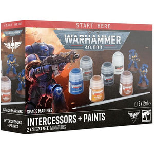 Warhammer 40,000: Space Marines Intercessors + Paints - Super Retro