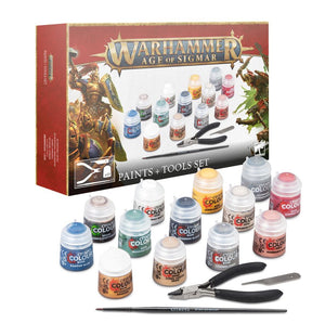 Warhammer Age of Sigmar: Paints + Tools Set - Super Retro