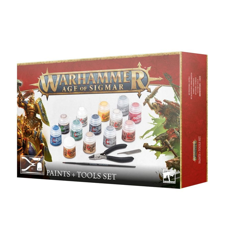 Warhammer Age of Sigmar: Paints + Tools Set - Super Retro