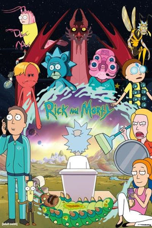 1000 Piece Jigsaw Puzzle - Rick and Morty: Season 4 - Super Retro
