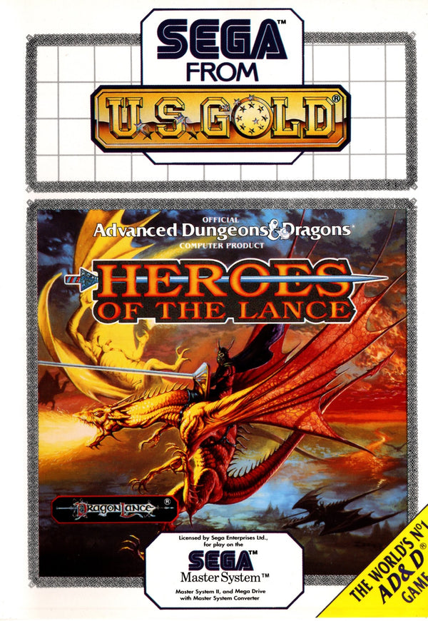 Advanced Dungeons & Dragons: Heroes of the Lance - Master System - Super Retro