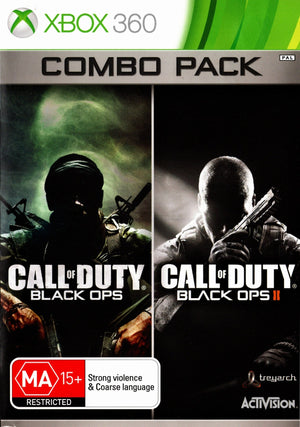 Call of Duty: Blacks Ops + Call of Duty: Black Ops II Combo Pack - Xbox 360 - Super Retro