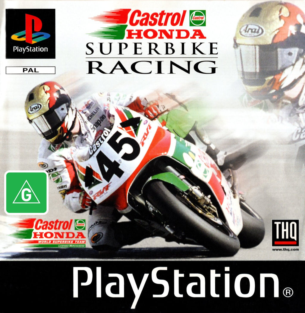 Jeu CASTROL HONDA SUPERBIKE RACING - PlayStation 1 (PS1) - Version PAL - Avec Manuel - Bon état