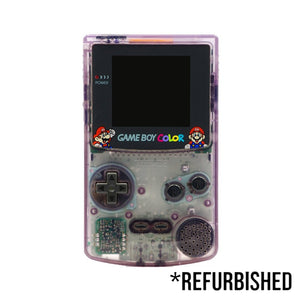 Console - Game Boy Color (Jusco Mario Atomic Purple - Clear Purple) - Super Retro