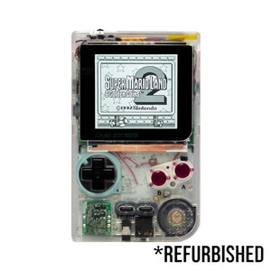 Console - Game Boy Pocket (Crystal Clear) (BACKLIT) - Super Retro