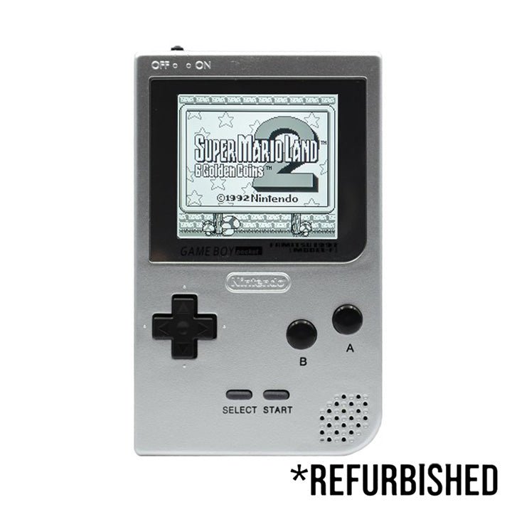 Gameboy Pocket Silver Processor Console - Game Boy Pocket (Silver) (BACKLIT) - Super Retro - Game Boy