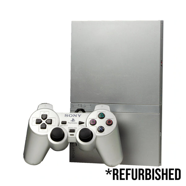 Console - Playstation 2 Slim (Silver) - Super Retro