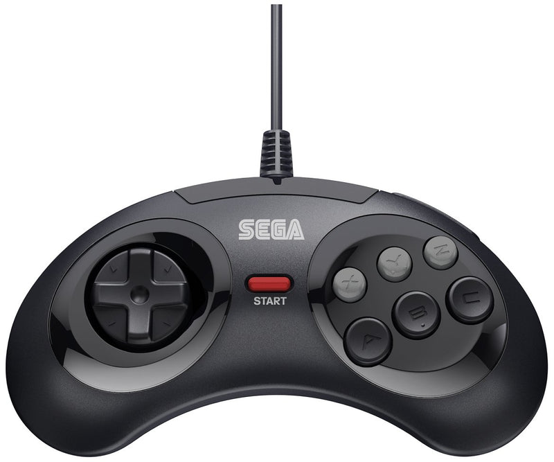 Controller - Mega Drive (Licenced) (Brand New) Black - Super Retro