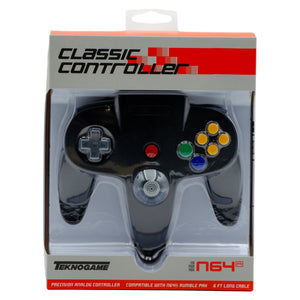 Controller - Nintendo 64 (New Generic) Black - Super Retro