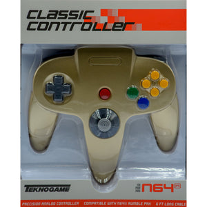 Controller - Nintendo 64 (New Generic) Gold - Super Retro