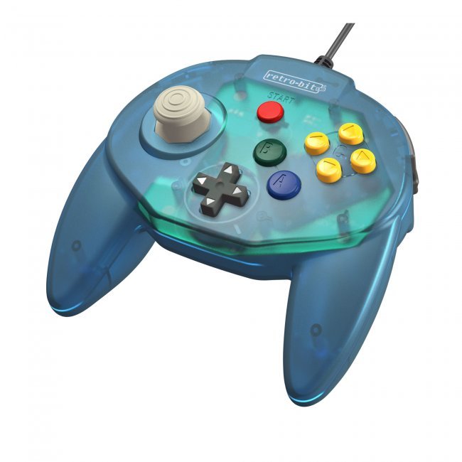 Controller - Nintendo 64 Retro-Bit Tribute (Clear Blue) - Super Retro