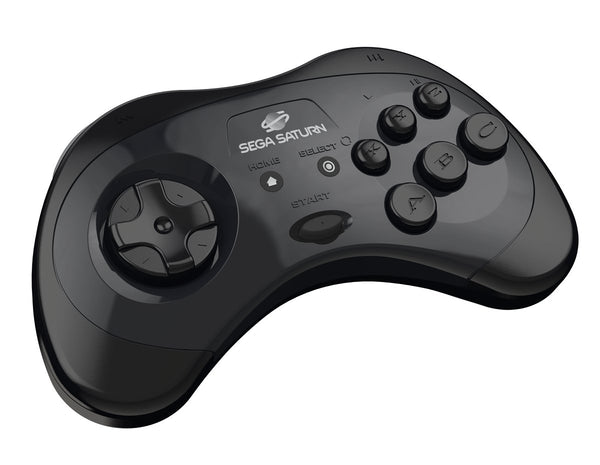 Controller - Sega Saturn Bluetooth (Licenced) (Brand New) Black - Super Retro
