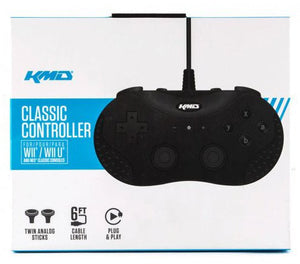 Controller - Wii Classic Controller (New) Black - Super Retro