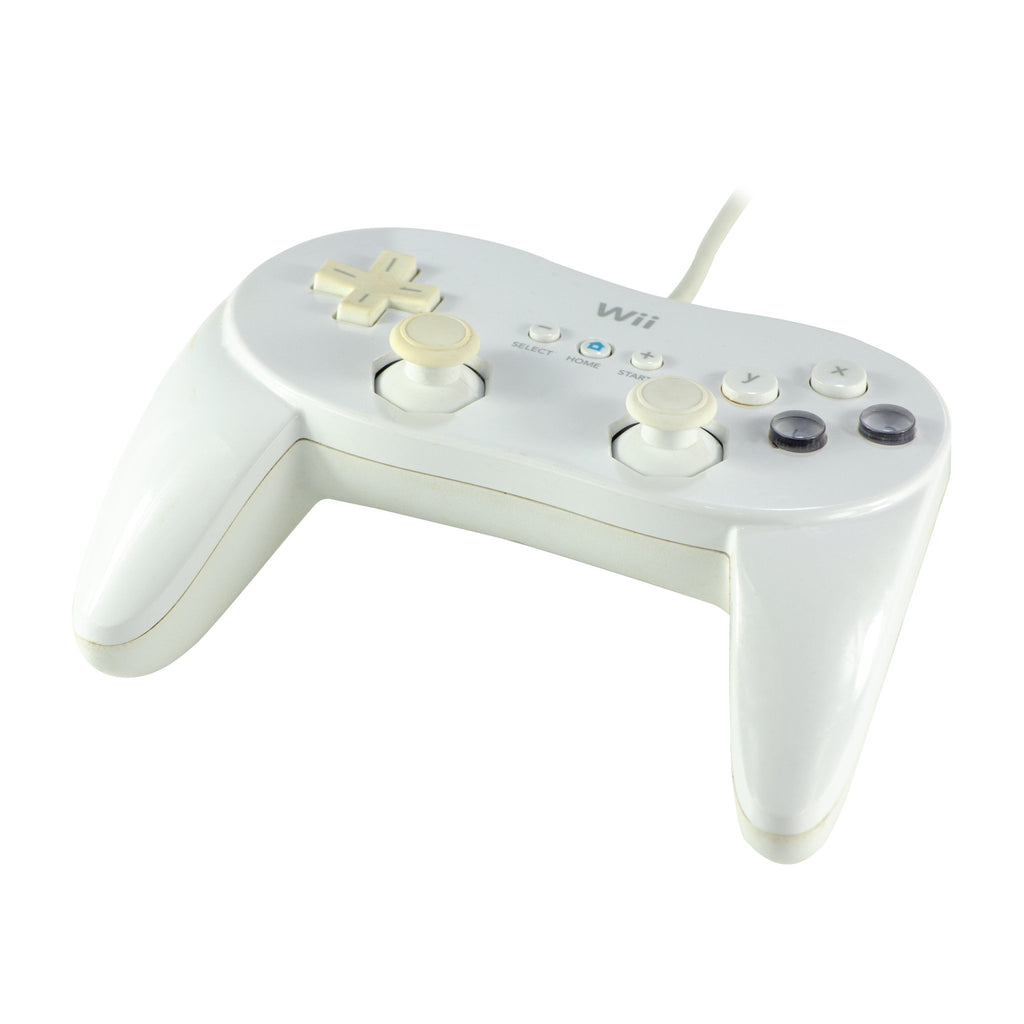 Controller - Wii Classic Pro (White) - Super Retro - Wii