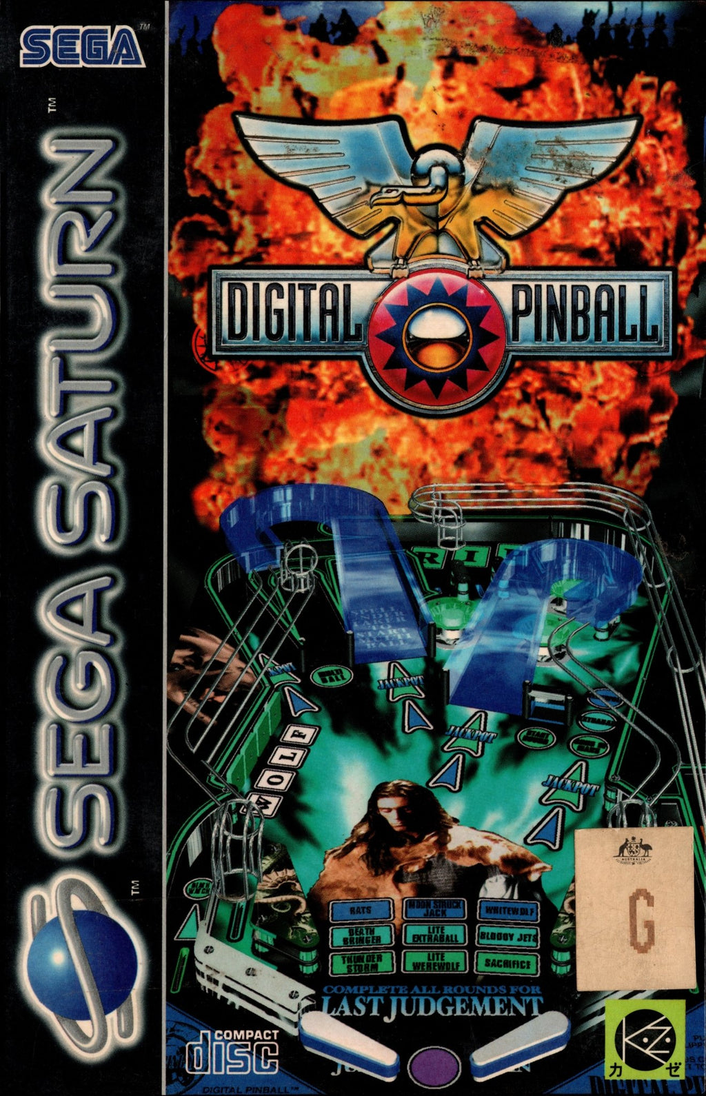 Sega Saturn Game Digital Pinball. Pal Version.boîte And Game Sega Saturn Game Digital Pinball. Pal Version.boîte And Game