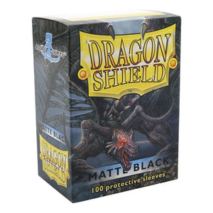 Dragon Shield Standard Sleeves 100 pack (Matte Black) - Super Retro