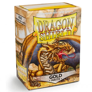 Dragon Shield Standard Sleeves 100 pack (Matte Gold) - Super Retro