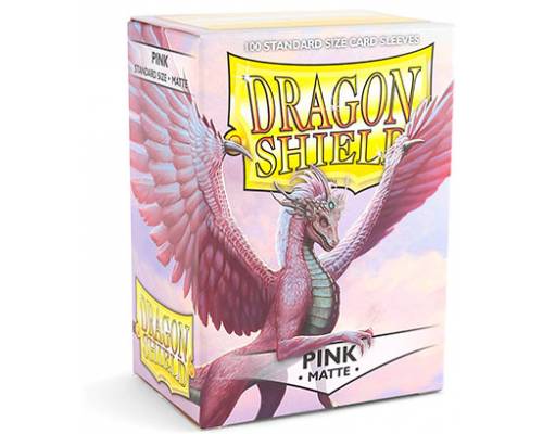 Dragon Shield Standard Sleeves 100 pack (Matte Pink) - Super Retro