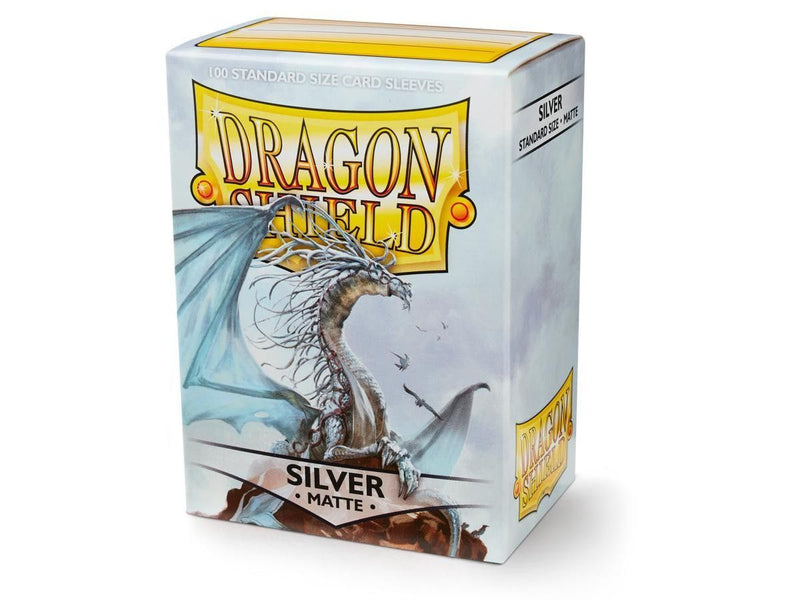 Dragon Shield Standard Sleeves 100 pack (Matte Silver) - Super Retro