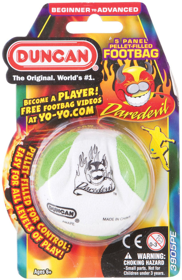 Duncan Footbag Daredevil 5 Panel Pellet Filled (White) - Super Retro
